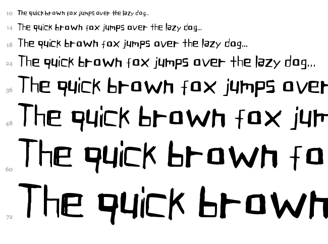 Carve Your Table font waterfall